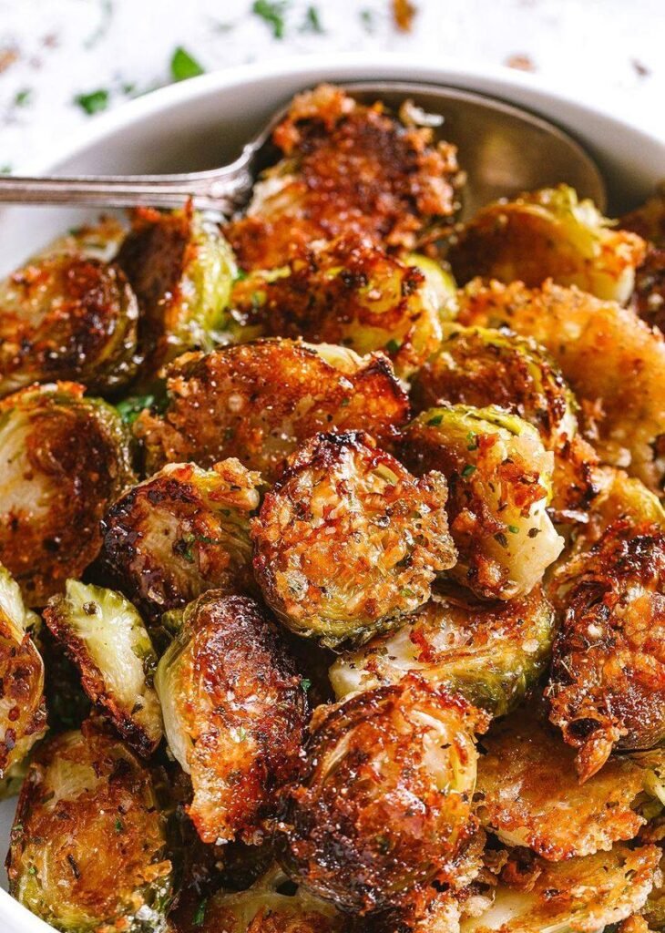 Air Fryer Perfection: Crispy Garlic Parmesan Brussels Sprouts