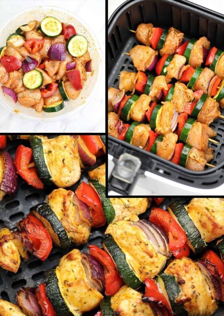 Air Fryer Grilled Chicken Kebabs – A Flavorful Fusion of Spices and Juicy Chicken