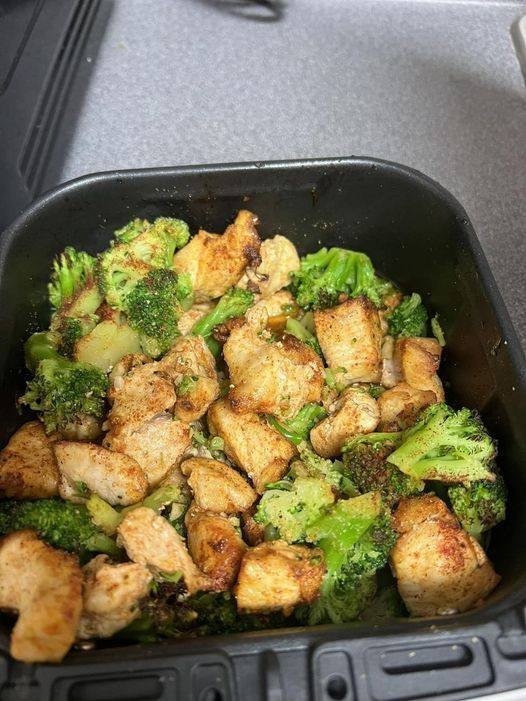 Air Fryer Chicken and Broccoli