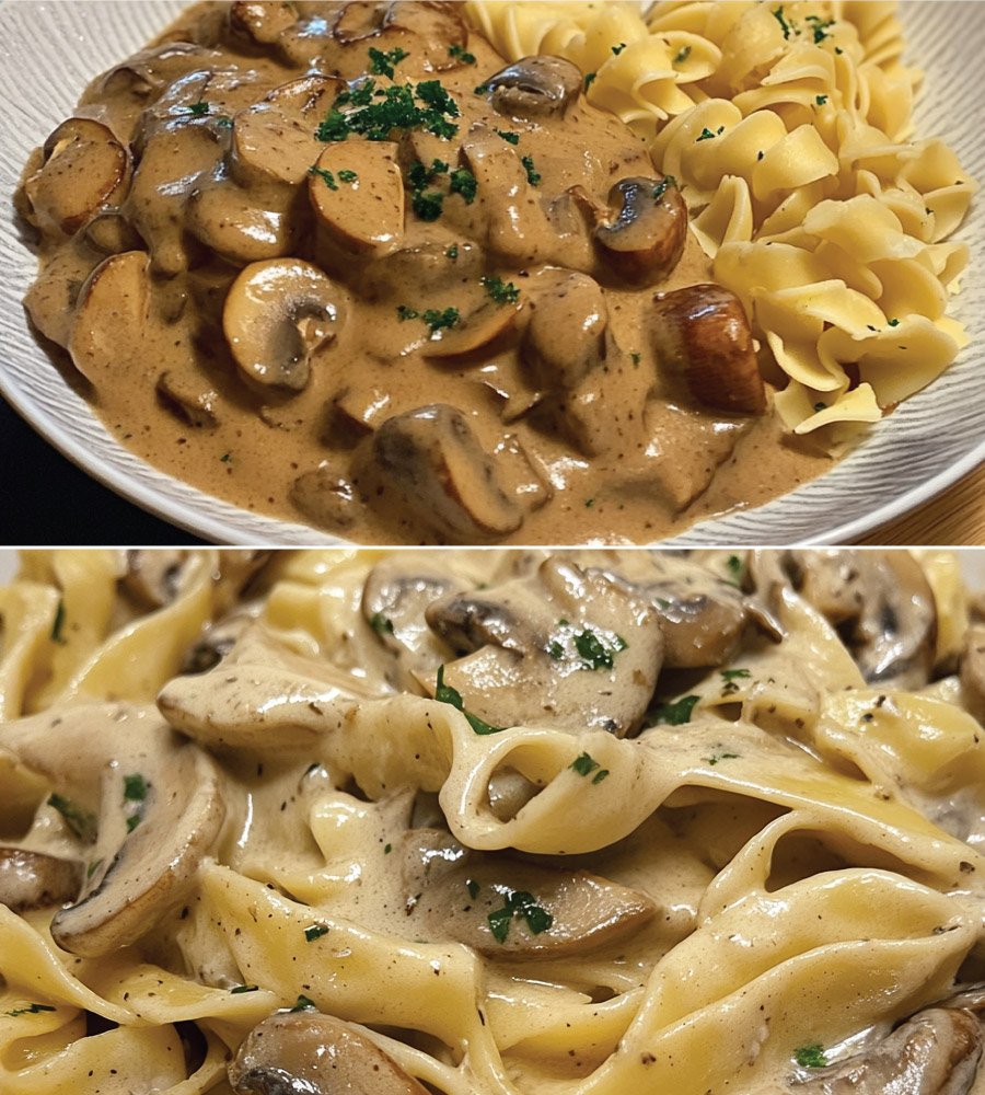 Vegan Mushroom Stroganoff with Creamy Mash