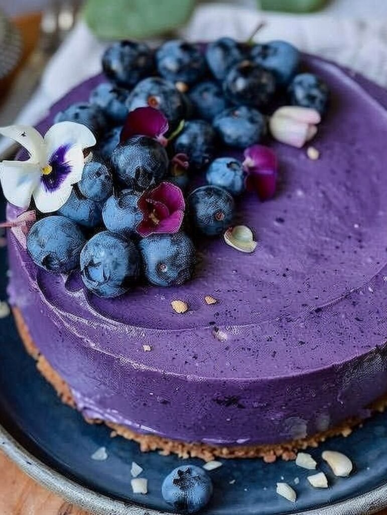 Vegan Blueberry Cashew Cake 