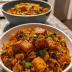 Vegan Cajun Tofu Jambalaya