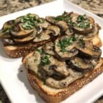 Vegan Creamy Mushroom Toasts