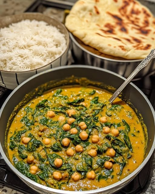 Creamy Chickpea & Spinach Curry