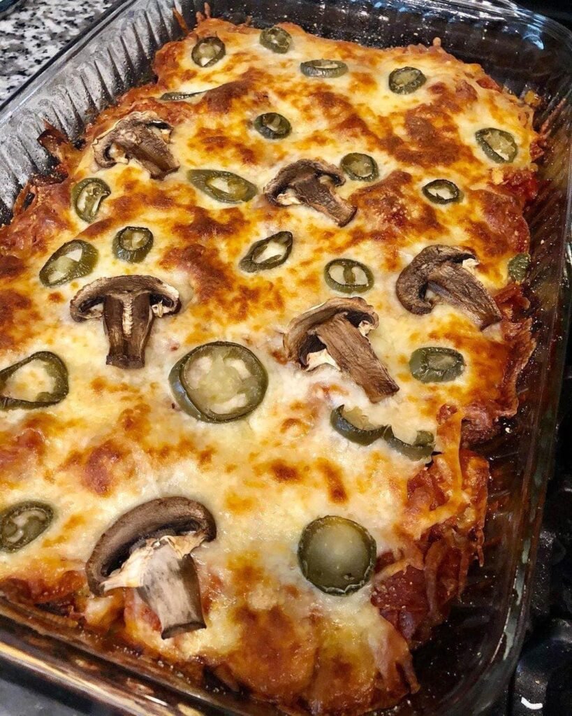 Vegan Crustless Pizza Bake