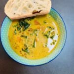 Vegan Ginger Sweet Potato & Coconut Milk Stew with Lentils and Kale