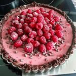 Vegan Raspberry Chocolate Tart 
