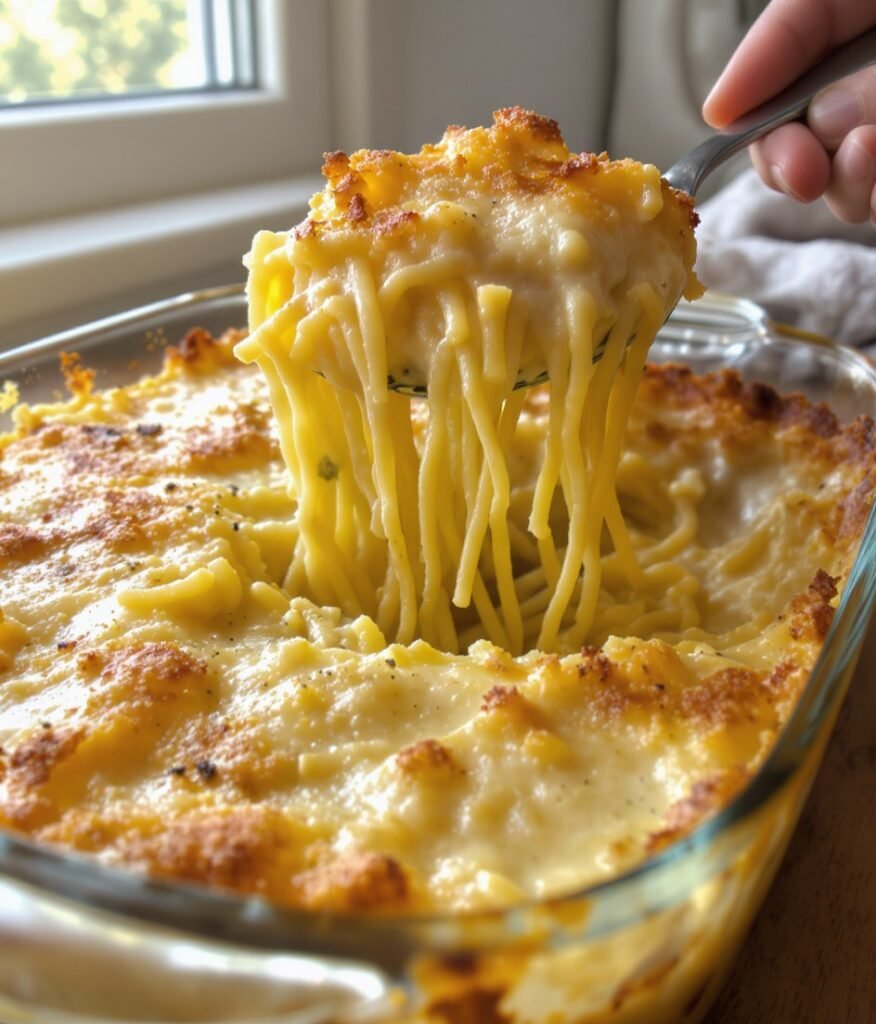 Baked Cream Cheese Spaghetti (Mediterranean Diet Style)