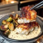 Lemon Garlic Butter Cod Bowls with Roasted Brussels Sprouts