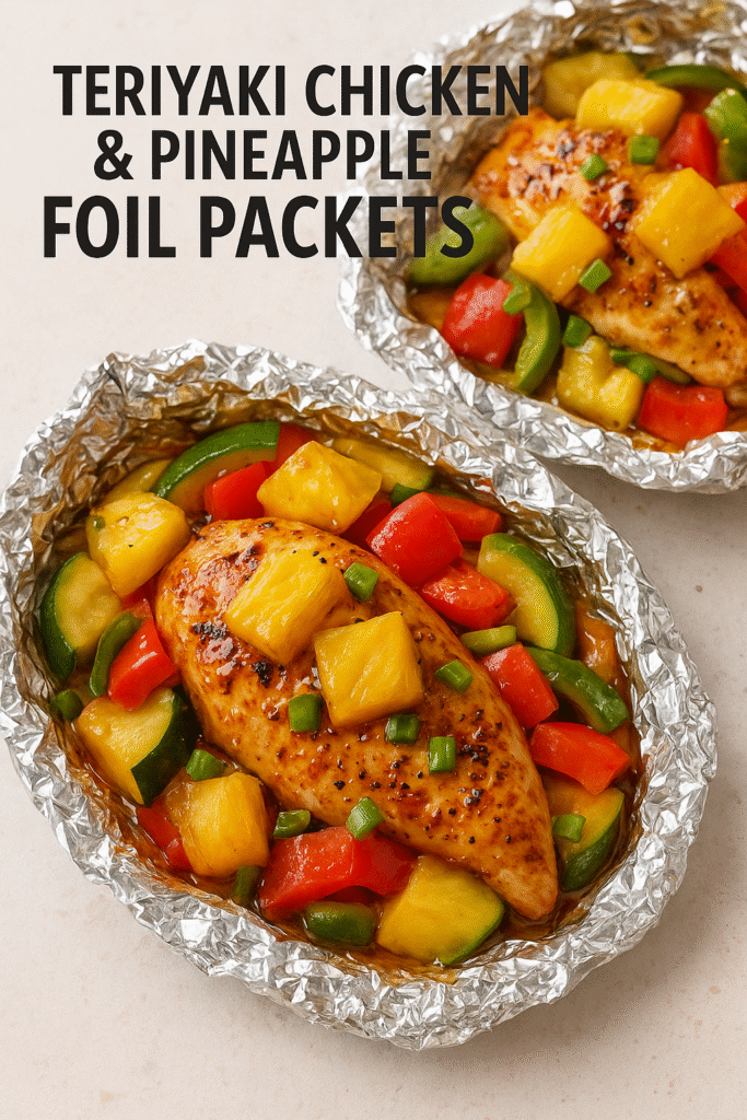 Teriyaki Chicken and Pineapple Foil Packets
