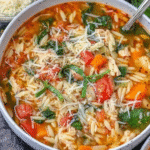 Mediterranean Chicken Orzo Soup