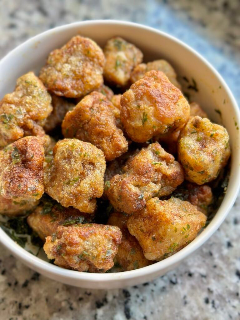 Crispy Five-Spice Tofu Bites with Thai Basil