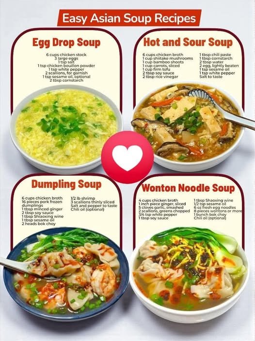 Four Popular Asian Soup Recipes