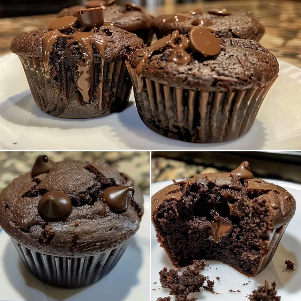 Vegan Chocolate Muffins — Deep, Rich, and Irresistibly Gooey! 🌱