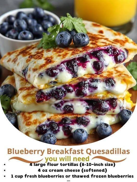 Keto Blueberry Breakfast Quesadillas