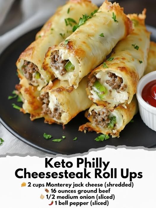 Keto Philly Cheesesteak Roll Ups