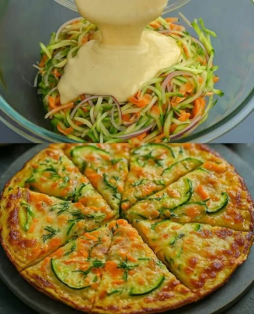 Zucchini & Carrot Crustless Veggie Pizza (Vegan + Gluten-Free)