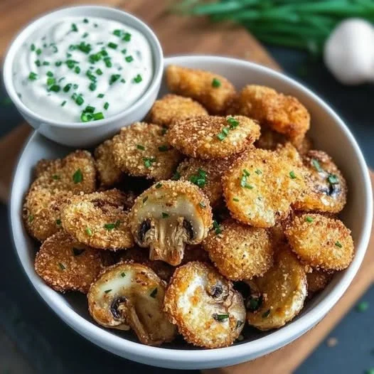 Crispy Garlic Mushroom Bites — The Ultimate Vegan Snack! 🍄✨
