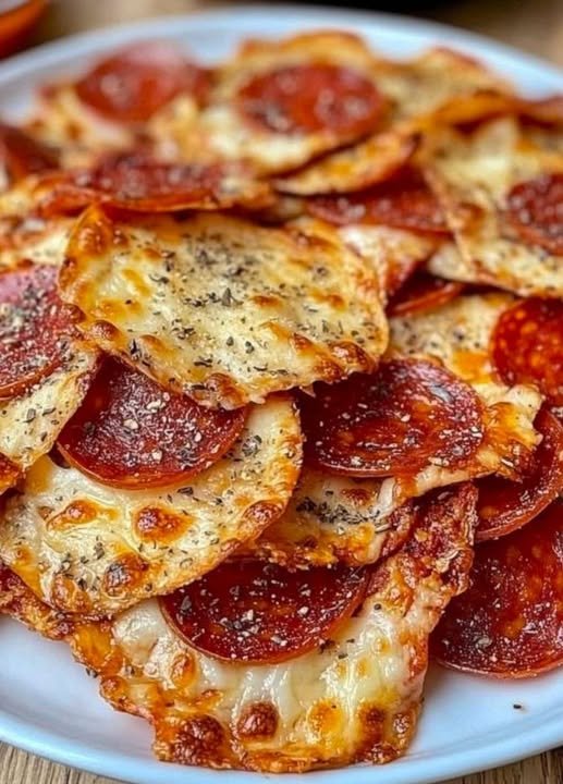 2-Ingredient Keto Pizza Chips