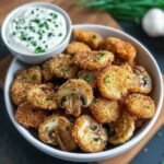 Keto Crispy Garlic Mushroom Bites