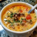 Cheesy Keto Taco Soup