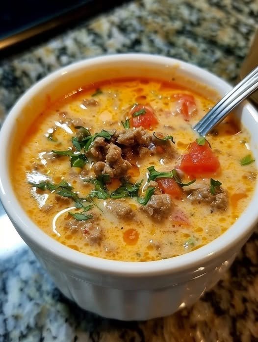Cheesy Keto Taco Soup