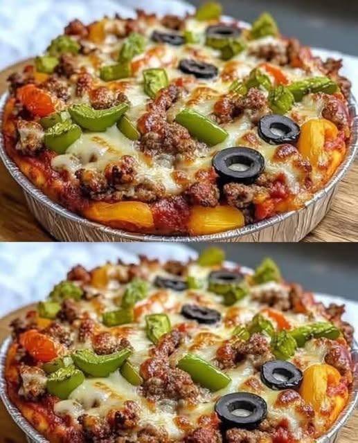 High-Protein, Low-Carb Crustless Pizza Bowl