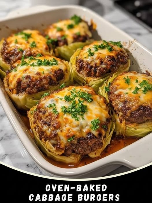 Oven-Baked Cabbage Burgers