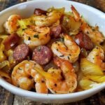 Fried Cabbage with Shrimp & Sausage (Keto)
