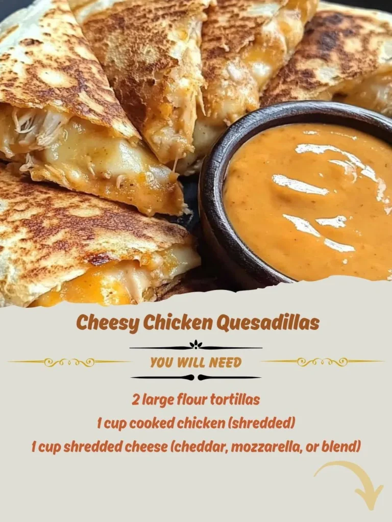 🧀🍗 High-Protein Cheesy Chicken Quesadillas