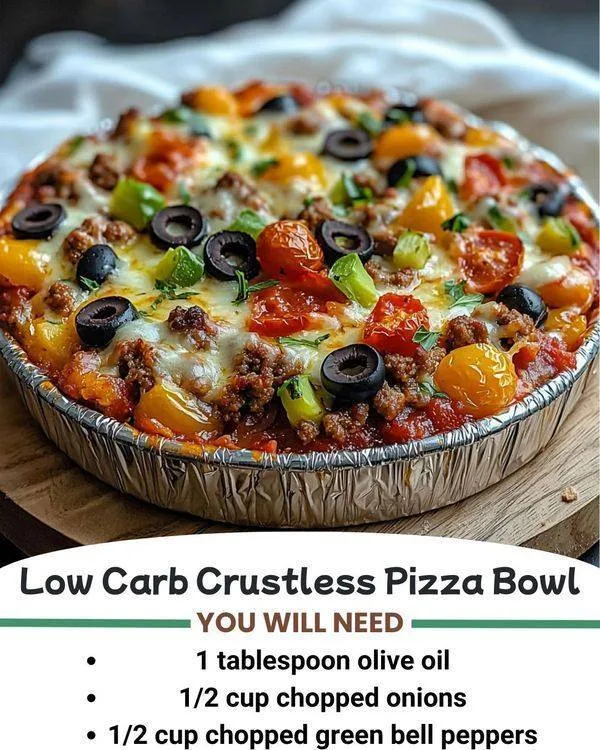 🍕 Low-Carb Crustless Pizza Bowl