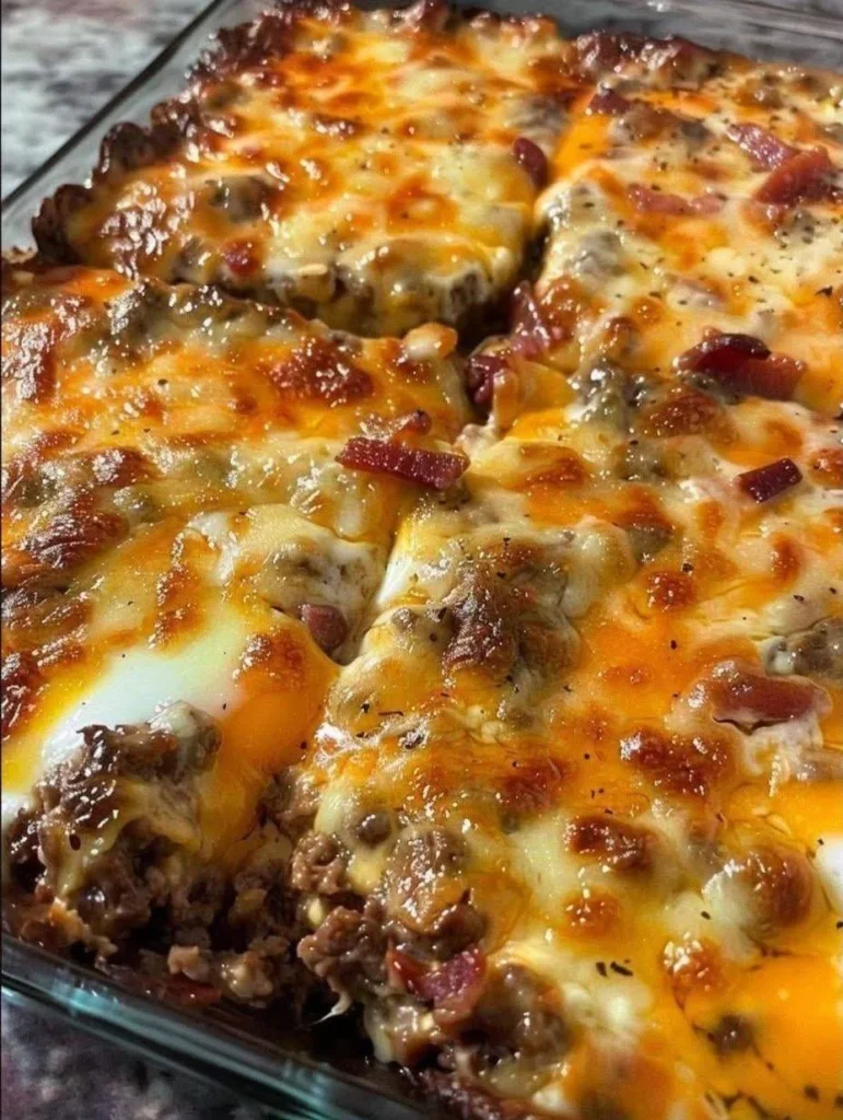 🍳🧀 Make-Ahead High-Protein Sausage Hashbrown Breakfast Casserole