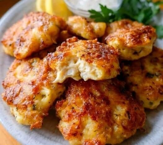 Crispy Cheesy Chicken Fritters