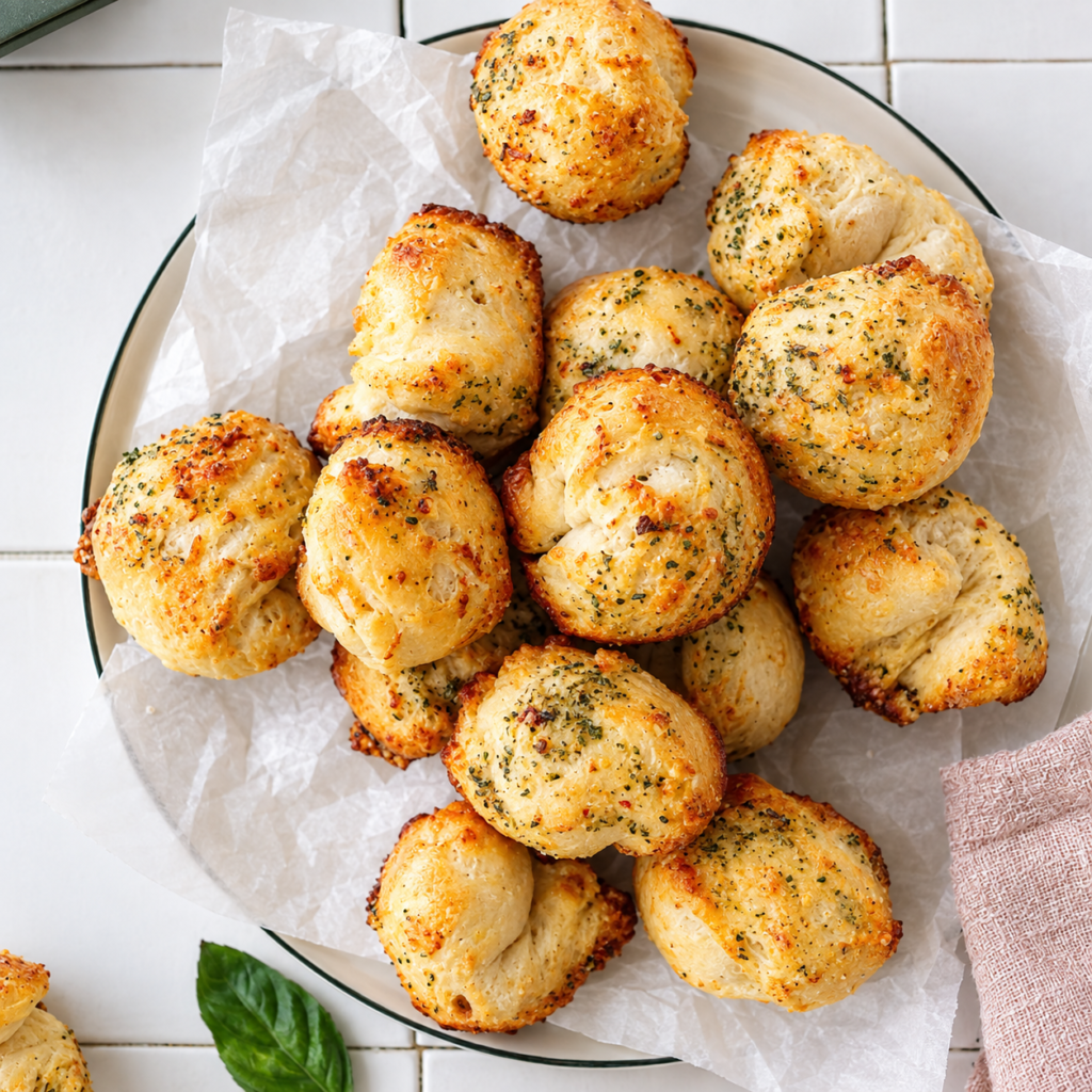 High Protein Zero-Carb Cheesy Garlic Bites – Crispy, Gooey & Savory with Protein-Rich, Ultra-Low-Carb Nutrition